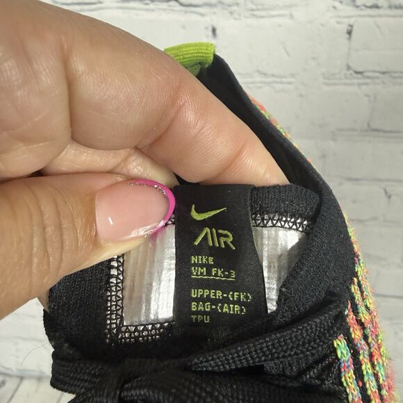 Nike Air VaporMax Flyknit 3 Men Size 8.5 Multicolor Neon Running Shoes main image 11